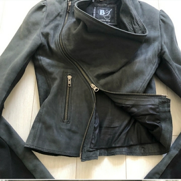 Black Scissors Leather Jacket - Picture 4 of 5
